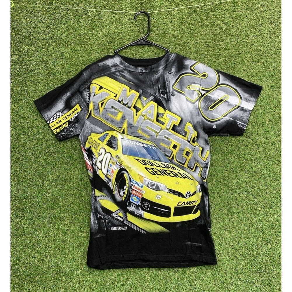 Nascar AOP Shirt Mens Medium Chase Dollar General Wrap Around Y2K Matt Kenseth